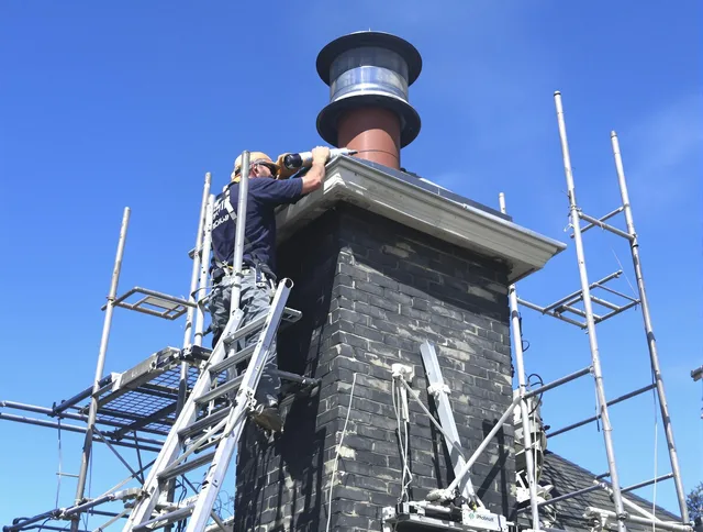 Sturdy chimney crown finished by French Valley Chimney Sweep in French Valley, CA