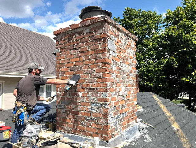 Completed chimney rebuild by French Valley Chimney Sweep in French Valley, CA