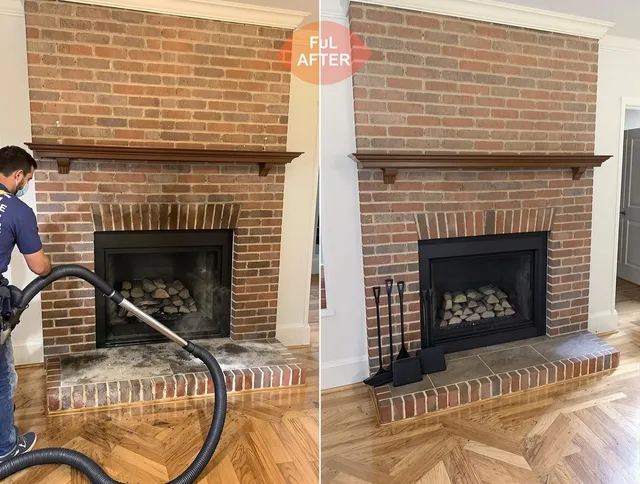 French Valley Chimney Sweep carefully sanitizing a fireplace in French Valley, CA