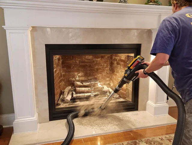 Fireplace cleaning performed by French Valley Chimney Sweep in French Valley, CA